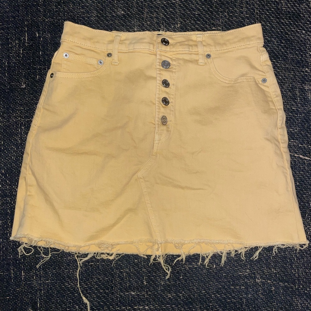 GAP Yellow Denim Mini Skirt